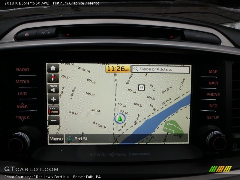 Navigation of 2018 Sorento SX AWD