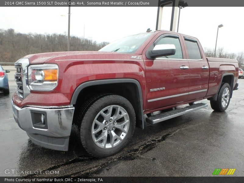Sonoma Red Metallic / Cocoa/Dune 2014 GMC Sierra 1500 SLT Double Cab 4x4