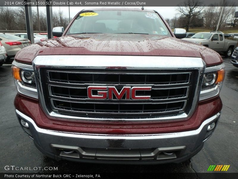 Sonoma Red Metallic / Cocoa/Dune 2014 GMC Sierra 1500 SLT Double Cab 4x4