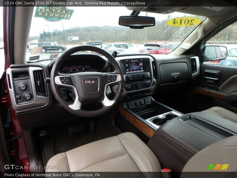 Sonoma Red Metallic / Cocoa/Dune 2014 GMC Sierra 1500 SLT Double Cab 4x4