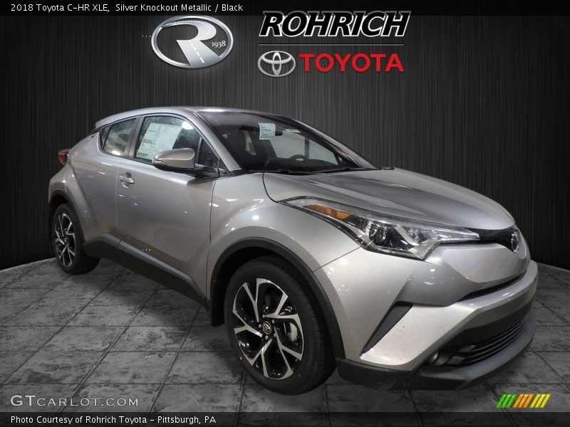 Silver Knockout Metallic / Black 2018 Toyota C-HR XLE