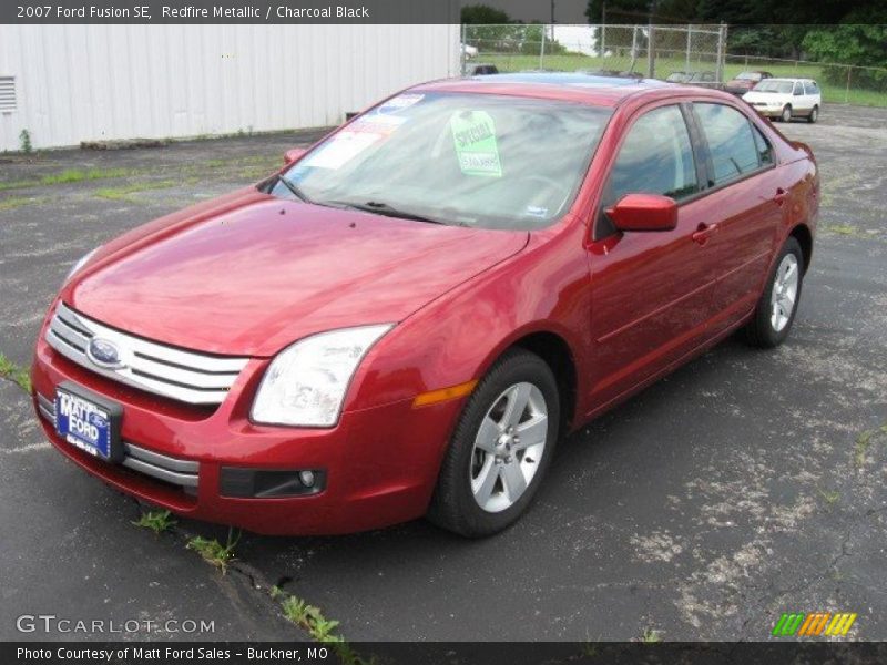 Redfire Metallic / Charcoal Black 2007 Ford Fusion SE