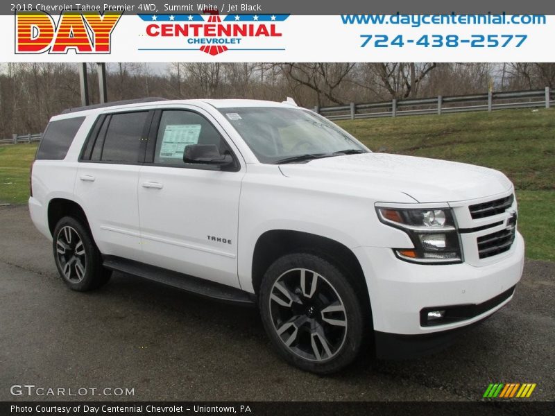 Summit White / Jet Black 2018 Chevrolet Tahoe Premier 4WD