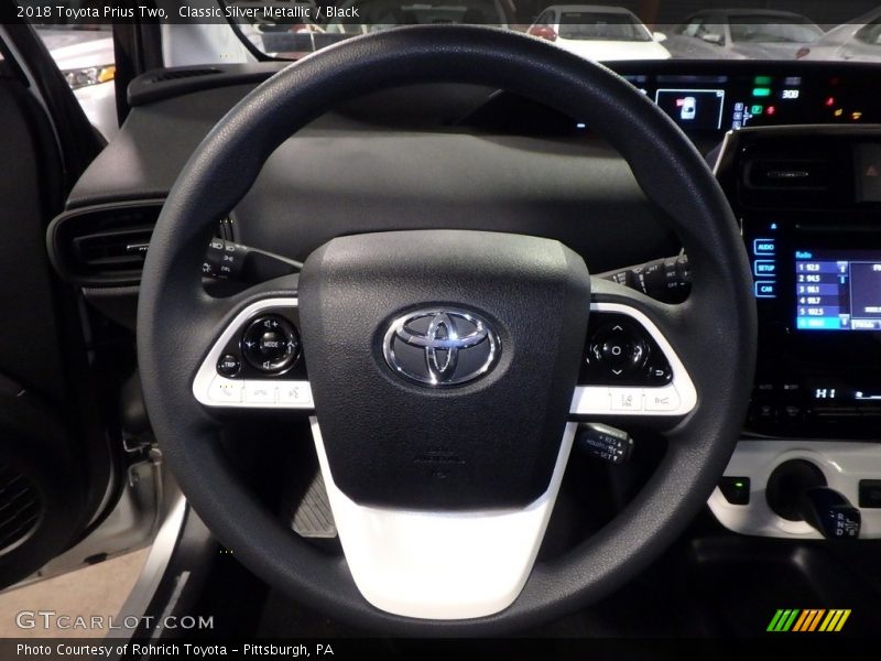 Classic Silver Metallic / Black 2018 Toyota Prius Two