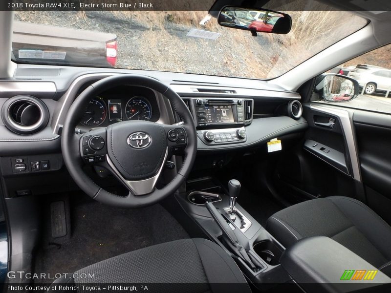 Electric Storm Blue / Black 2018 Toyota RAV4 XLE