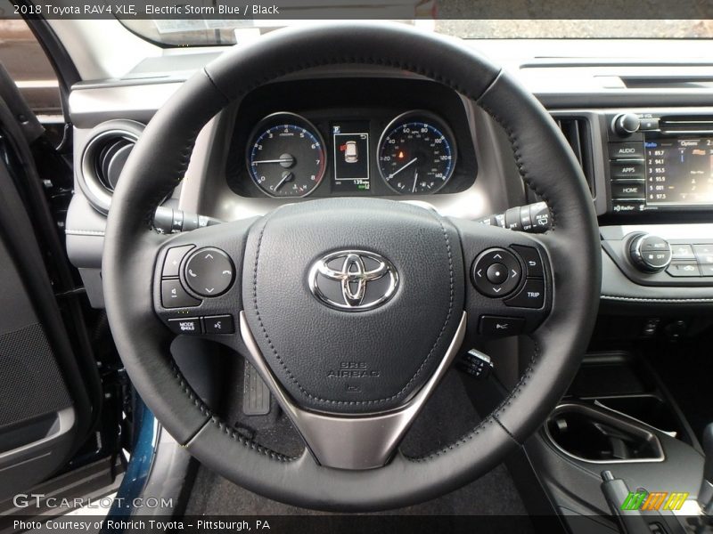 Electric Storm Blue / Black 2018 Toyota RAV4 XLE