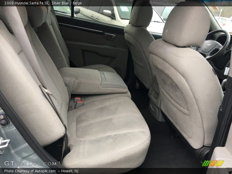 Silver Blue / Beige 2009 Hyundai Santa Fe SE