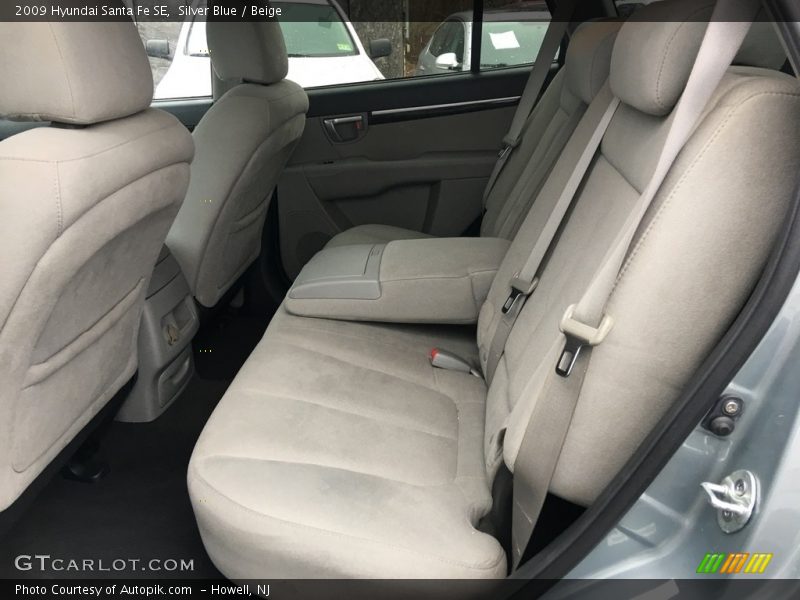 Silver Blue / Beige 2009 Hyundai Santa Fe SE