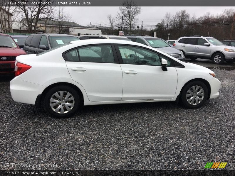 Taffeta White / Beige 2012 Honda Civic LX Sedan