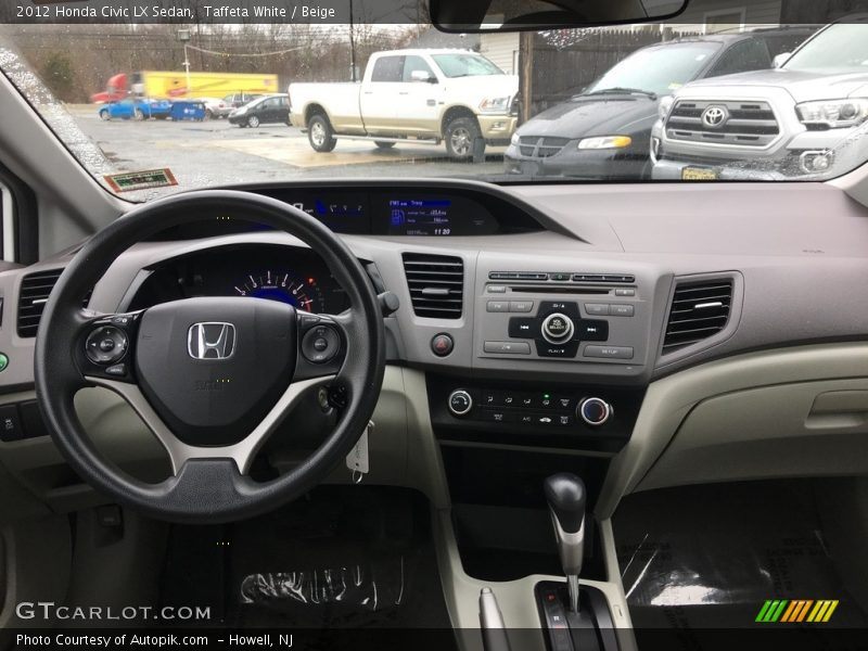 Taffeta White / Beige 2012 Honda Civic LX Sedan