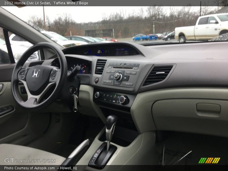 Taffeta White / Beige 2012 Honda Civic LX Sedan