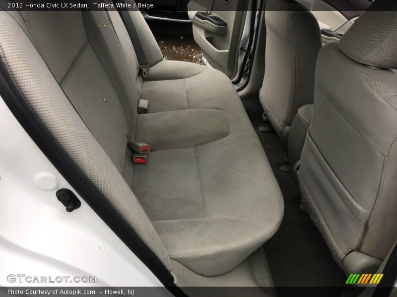 Taffeta White / Beige 2012 Honda Civic LX Sedan