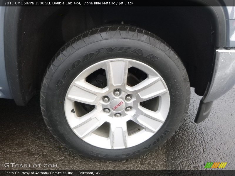 Stone Blue Metallic / Jet Black 2015 GMC Sierra 1500 SLE Double Cab 4x4