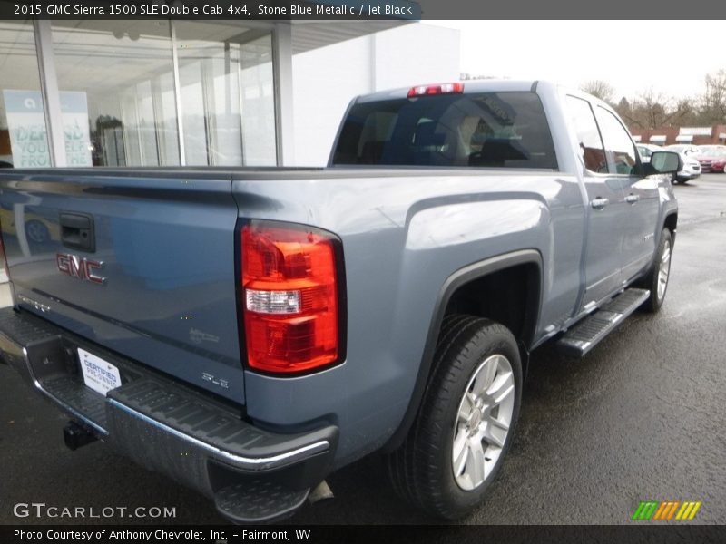 Stone Blue Metallic / Jet Black 2015 GMC Sierra 1500 SLE Double Cab 4x4