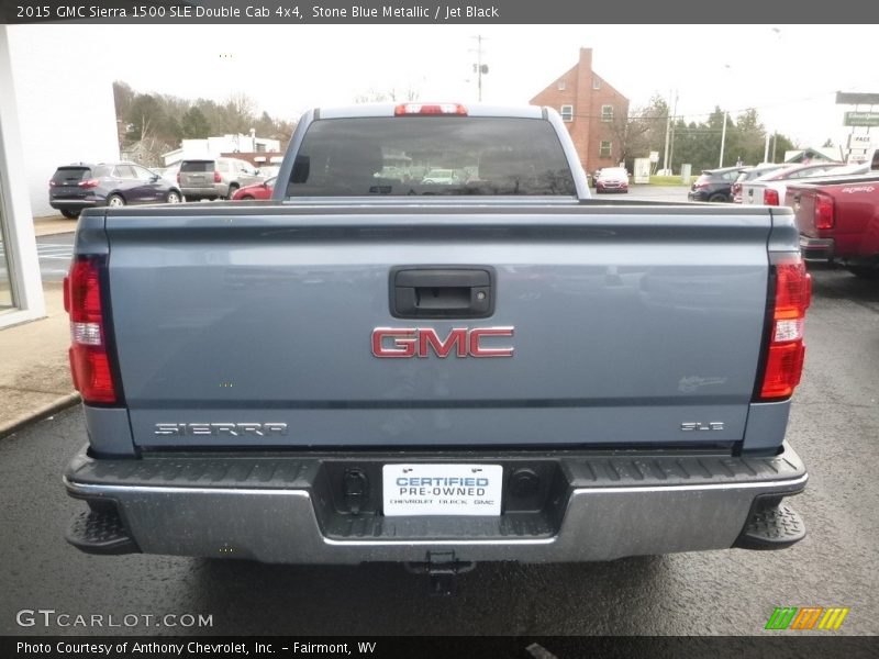 Stone Blue Metallic / Jet Black 2015 GMC Sierra 1500 SLE Double Cab 4x4