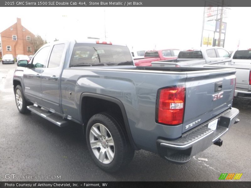 Stone Blue Metallic / Jet Black 2015 GMC Sierra 1500 SLE Double Cab 4x4