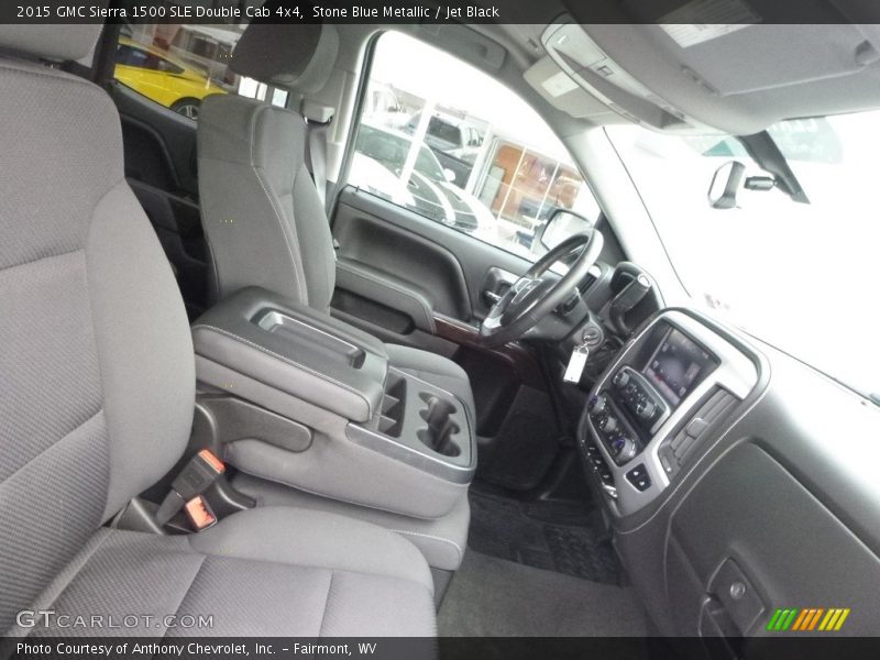 Stone Blue Metallic / Jet Black 2015 GMC Sierra 1500 SLE Double Cab 4x4