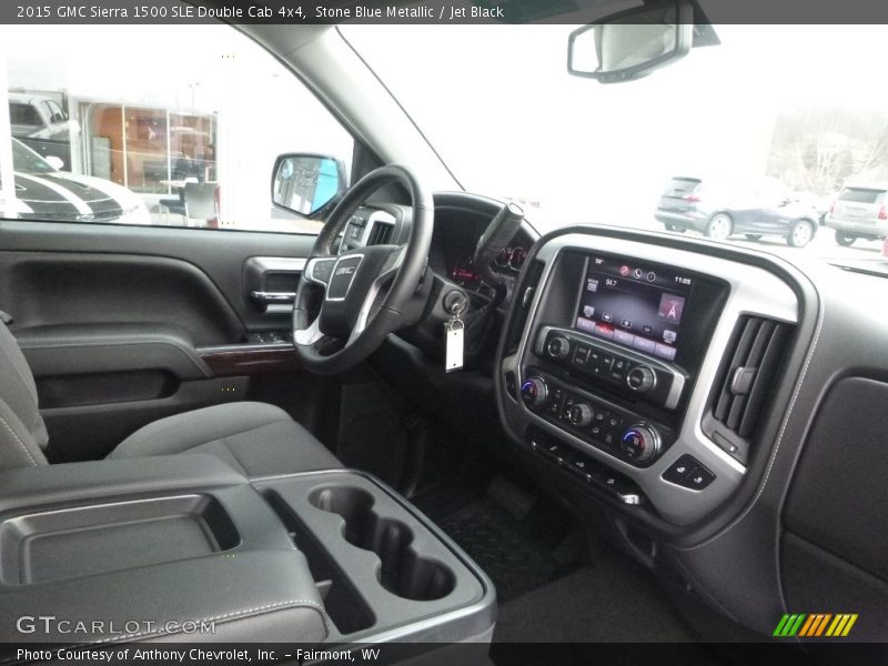 Stone Blue Metallic / Jet Black 2015 GMC Sierra 1500 SLE Double Cab 4x4