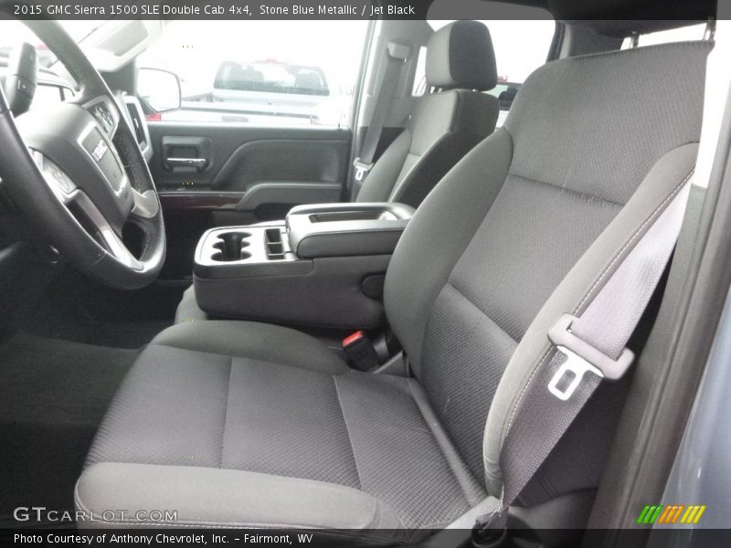 Stone Blue Metallic / Jet Black 2015 GMC Sierra 1500 SLE Double Cab 4x4