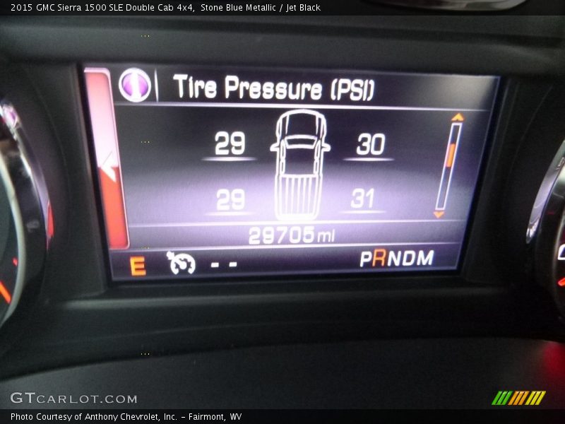 Stone Blue Metallic / Jet Black 2015 GMC Sierra 1500 SLE Double Cab 4x4