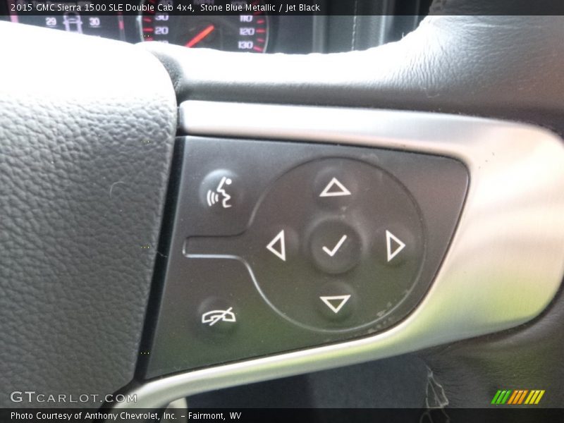 Stone Blue Metallic / Jet Black 2015 GMC Sierra 1500 SLE Double Cab 4x4