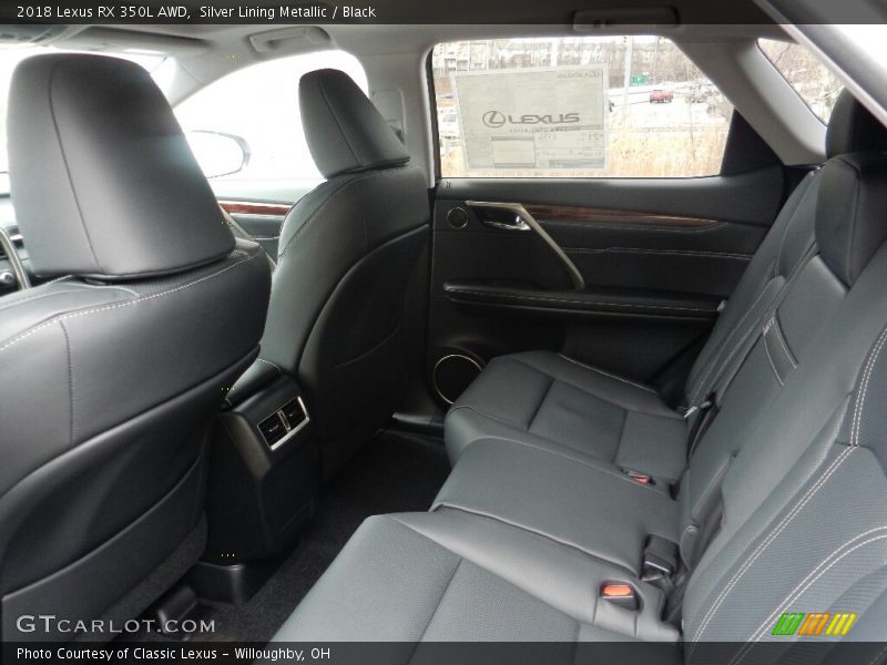 Silver Lining Metallic / Black 2018 Lexus RX 350L AWD