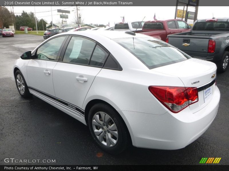 Summit White / Jet Black/Medium Titanium 2016 Chevrolet Cruze Limited LS