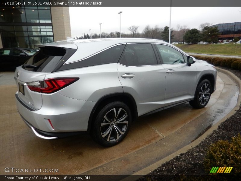 Silver Lining Metallic / Black 2018 Lexus RX 350L AWD