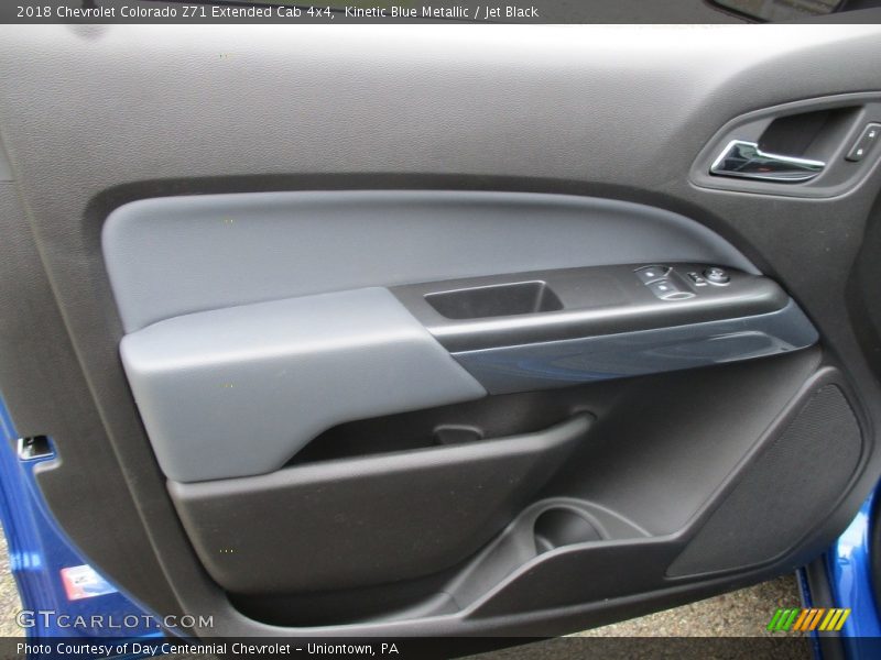 Kinetic Blue Metallic / Jet Black 2018 Chevrolet Colorado Z71 Extended Cab 4x4