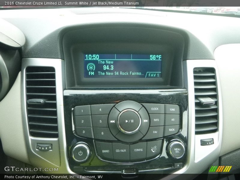 Summit White / Jet Black/Medium Titanium 2016 Chevrolet Cruze Limited LS