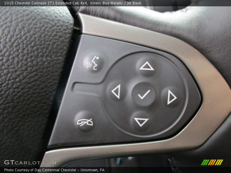 Kinetic Blue Metallic / Jet Black 2018 Chevrolet Colorado Z71 Extended Cab 4x4