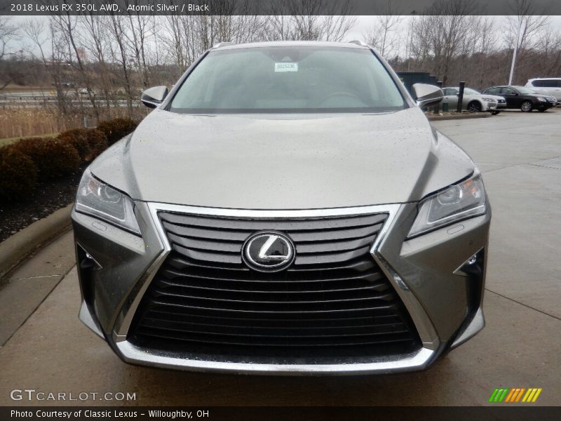 Atomic Silver / Black 2018 Lexus RX 350L AWD