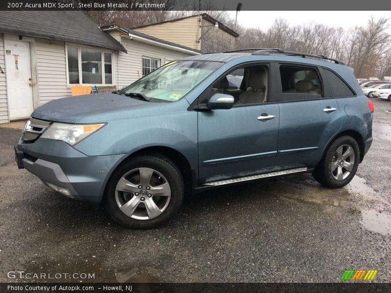 Steel Blue Metallic / Parchment 2007 Acura MDX Sport