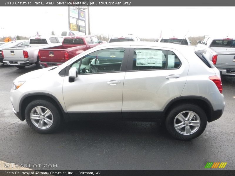 Silver Ice Metallic / Jet Black/Light Ash Gray 2018 Chevrolet Trax LS AWD