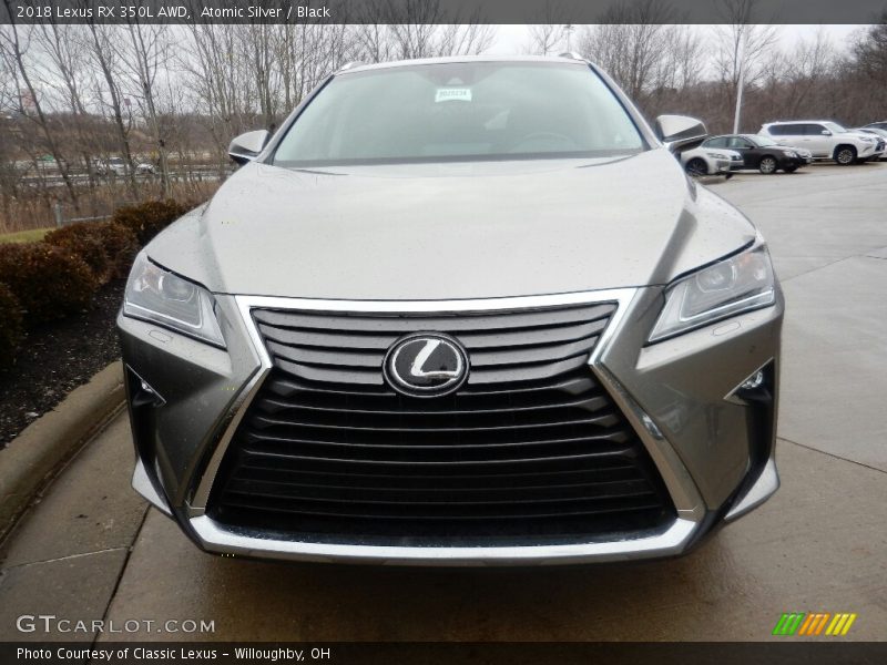 Atomic Silver / Black 2018 Lexus RX 350L AWD