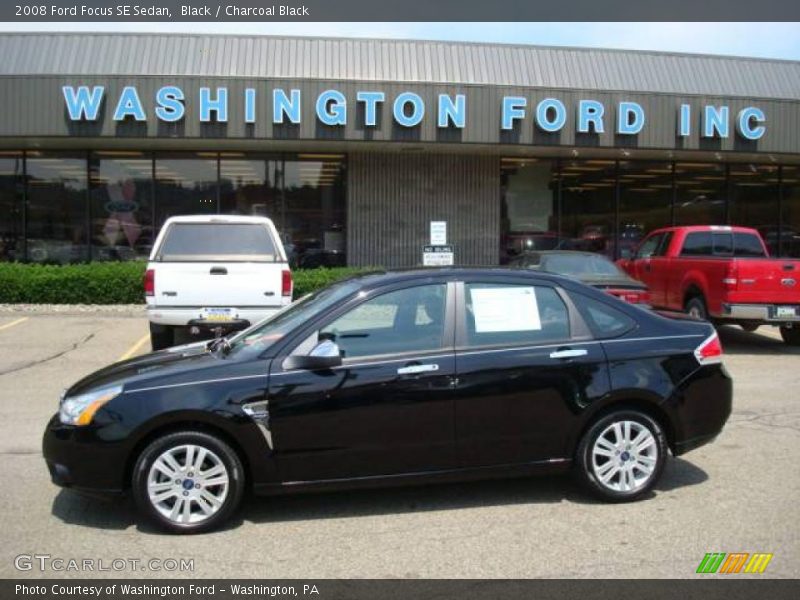 Black / Charcoal Black 2008 Ford Focus SE Sedan