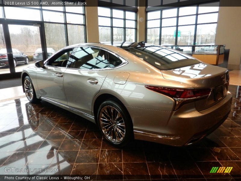 Atomic Silver / Black 2018 Lexus LS 500 AWD