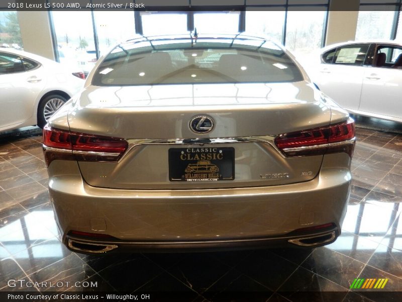 Atomic Silver / Black 2018 Lexus LS 500 AWD