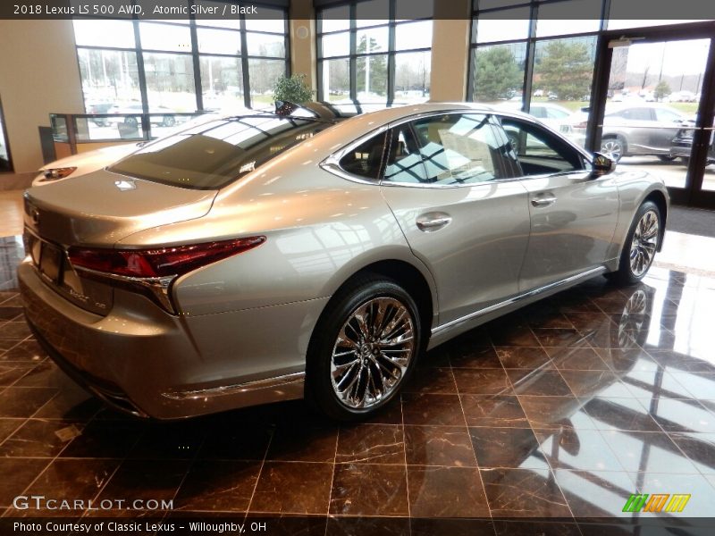 Atomic Silver / Black 2018 Lexus LS 500 AWD