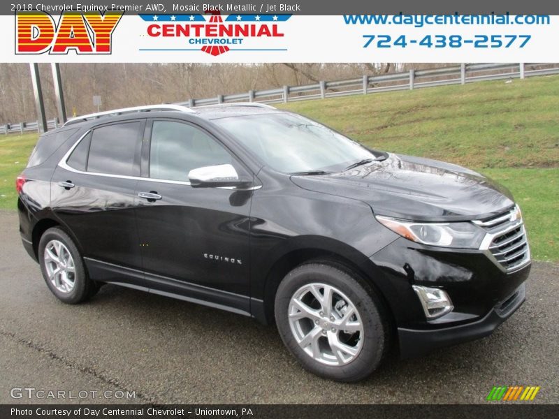 Mosaic Black Metallic / Jet Black 2018 Chevrolet Equinox Premier AWD