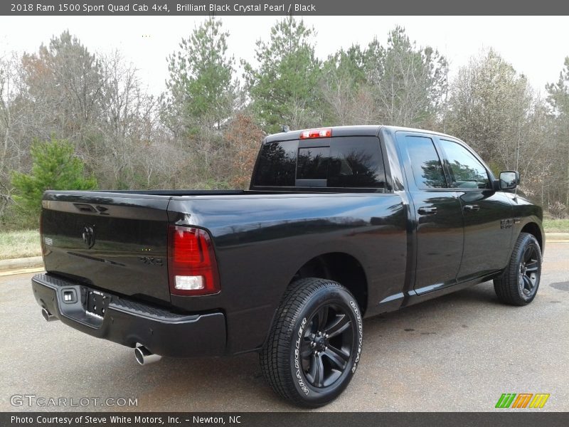 Brilliant Black Crystal Pearl / Black 2018 Ram 1500 Sport Quad Cab 4x4