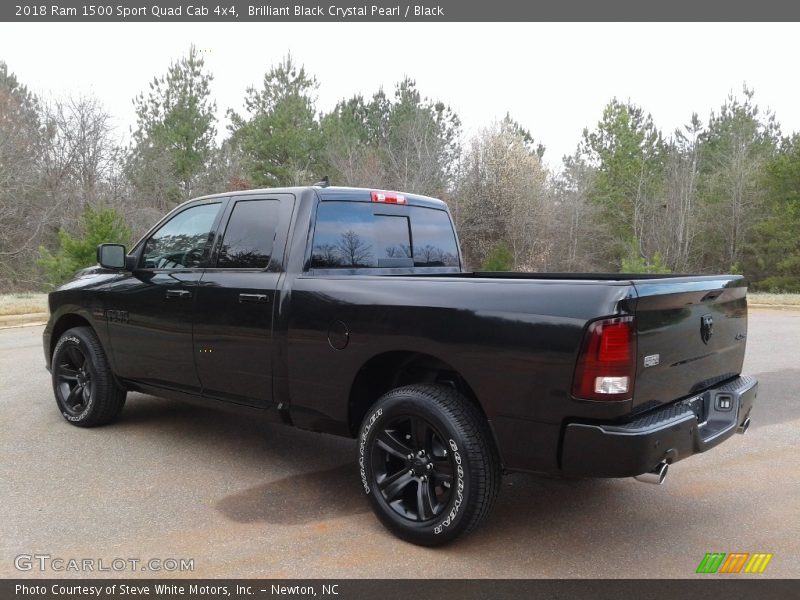 Brilliant Black Crystal Pearl / Black 2018 Ram 1500 Sport Quad Cab 4x4