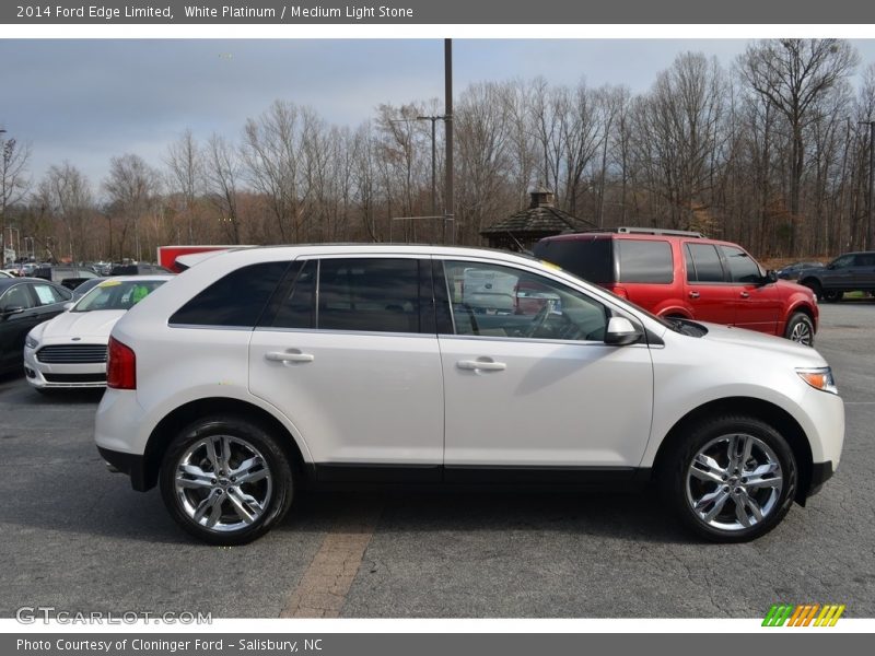 White Platinum / Medium Light Stone 2014 Ford Edge Limited