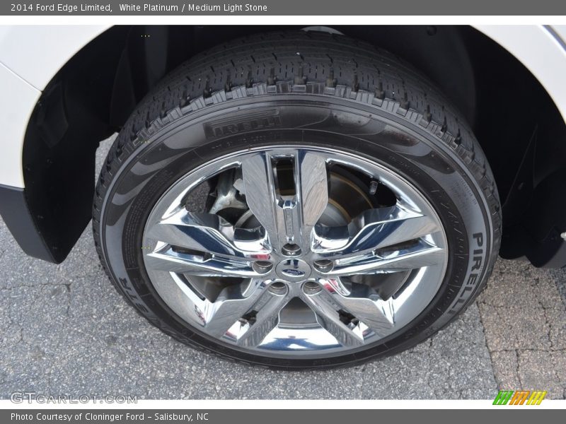 White Platinum / Medium Light Stone 2014 Ford Edge Limited