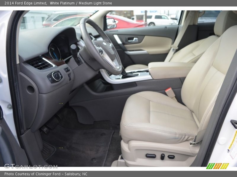 White Platinum / Medium Light Stone 2014 Ford Edge Limited