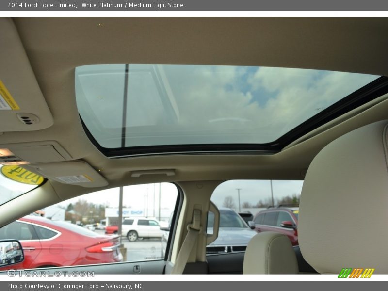 White Platinum / Medium Light Stone 2014 Ford Edge Limited