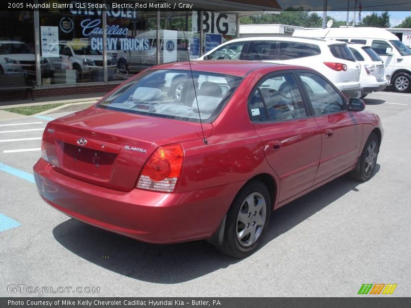 Electric Red Metallic / Gray 2005 Hyundai Elantra GLS Sedan