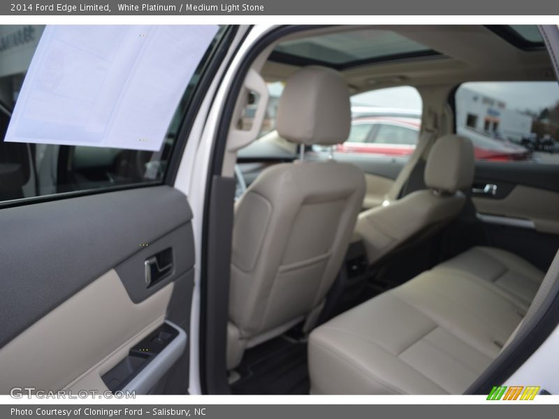 White Platinum / Medium Light Stone 2014 Ford Edge Limited