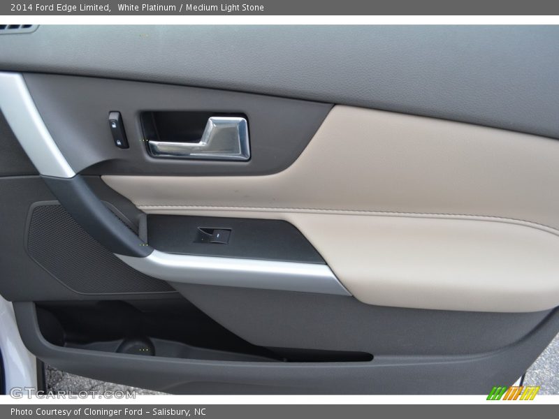 White Platinum / Medium Light Stone 2014 Ford Edge Limited