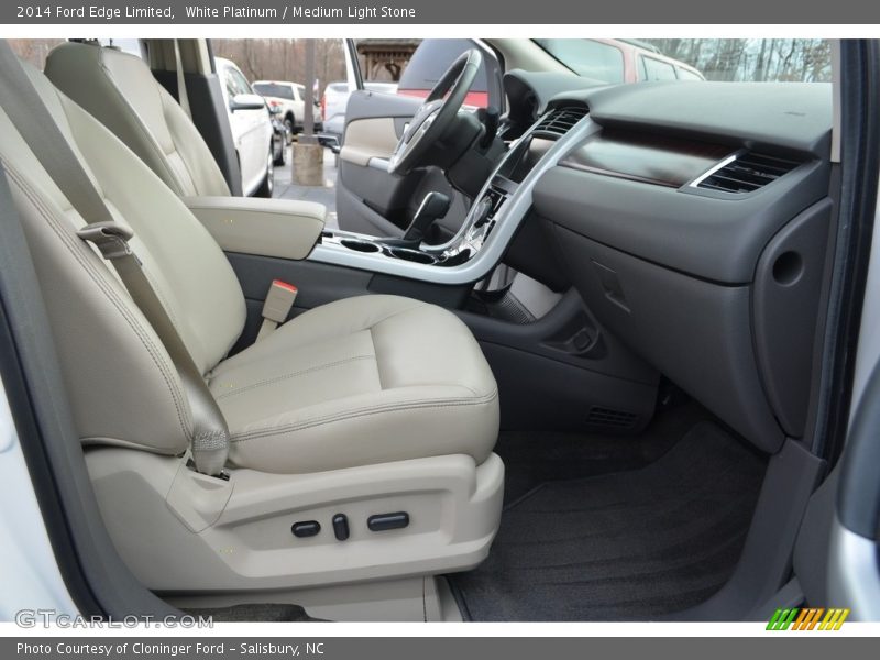 White Platinum / Medium Light Stone 2014 Ford Edge Limited